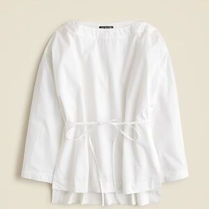 J. Crew White Blouse with Tie Waist